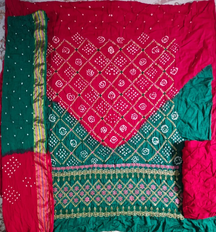 Bandhej cotton dress material