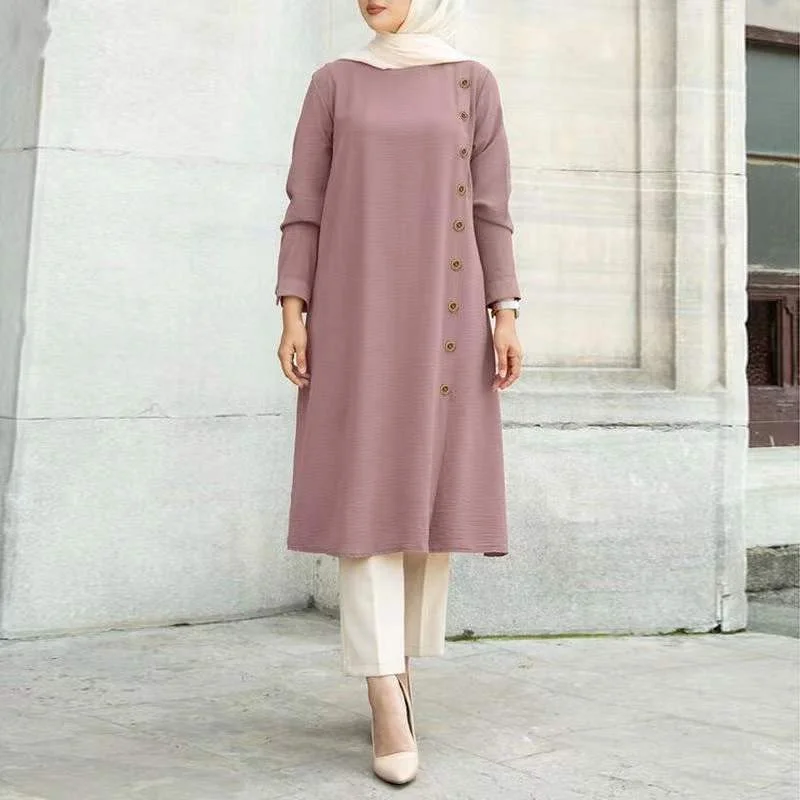 Women's Casual loose dresses with buttons