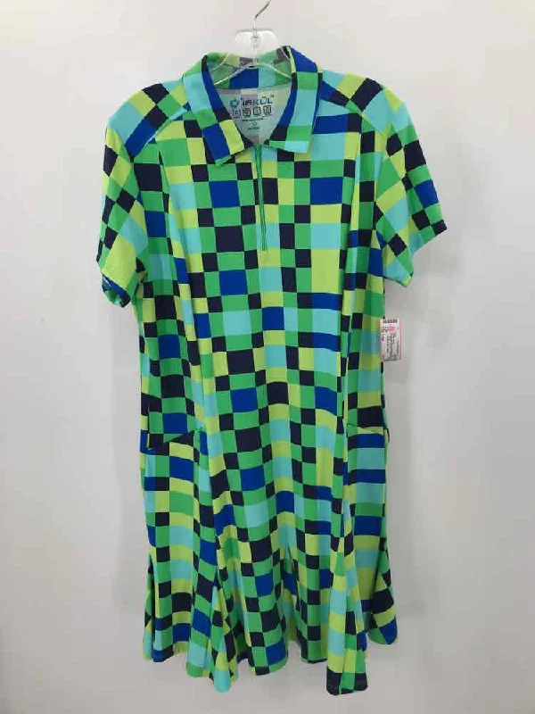 Pre-Owned Ibkul Green Size Large Athletic Dress