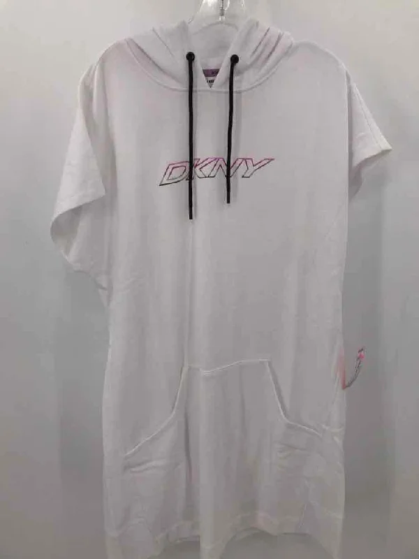 Pre-Owned DKNY White Size Large Athletic Dress