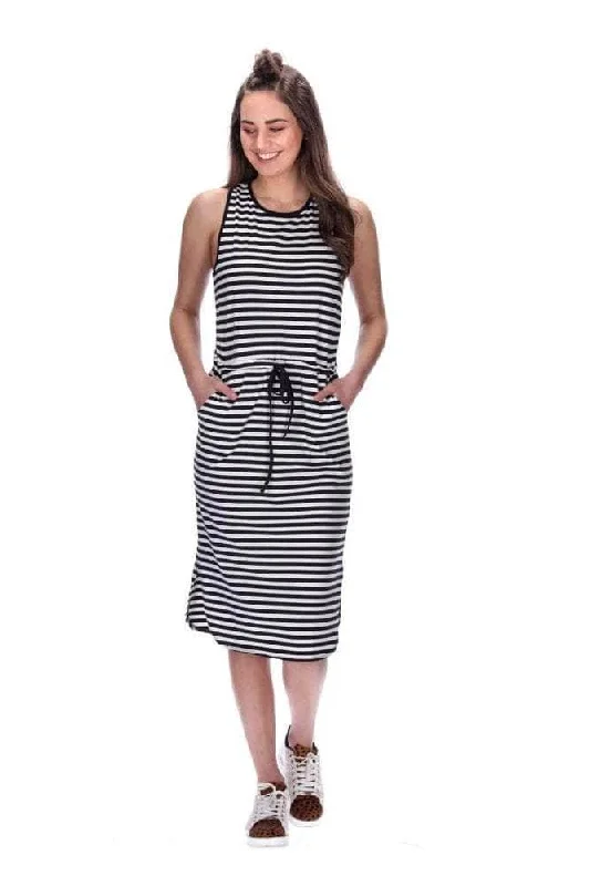 Vera Dress Black Stripe
