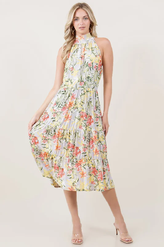 S/LESS GODESS MIDI HALTER DRESS - D3184-91843-7