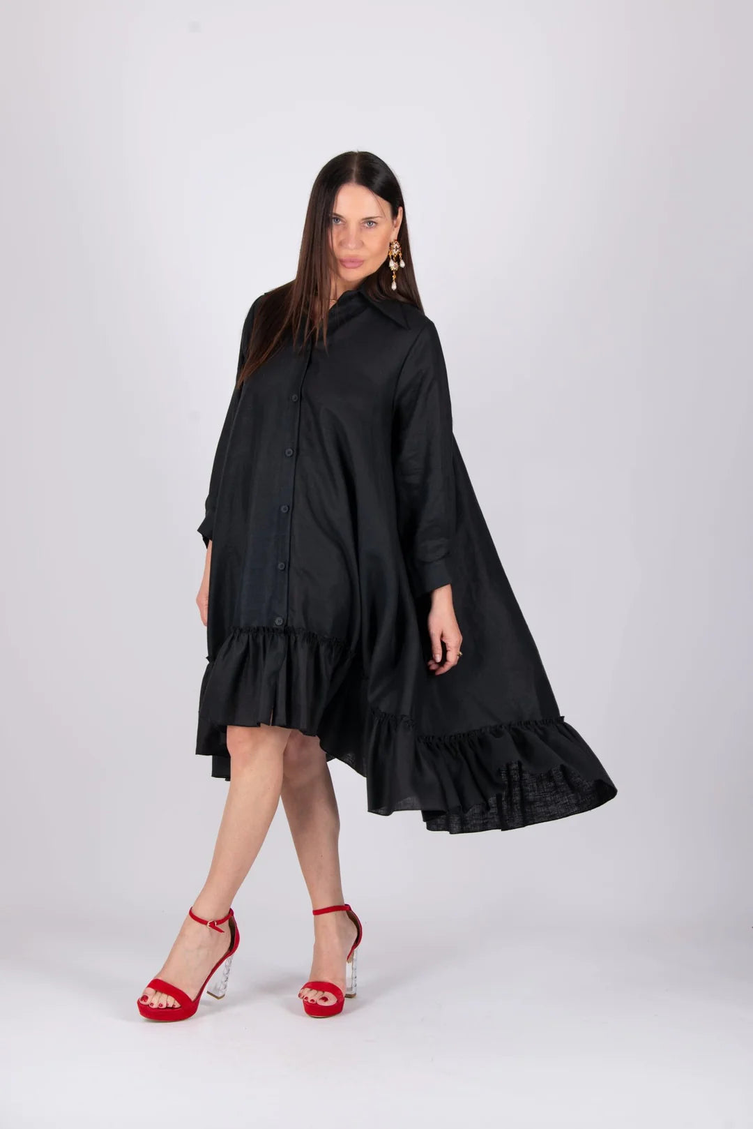 LINEN SHIRT SUMMER DRESS VANESA