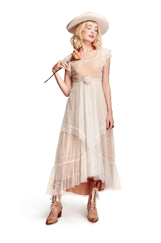 Savannah Desert Breeze Dress in Ivory-Gold by Nataya