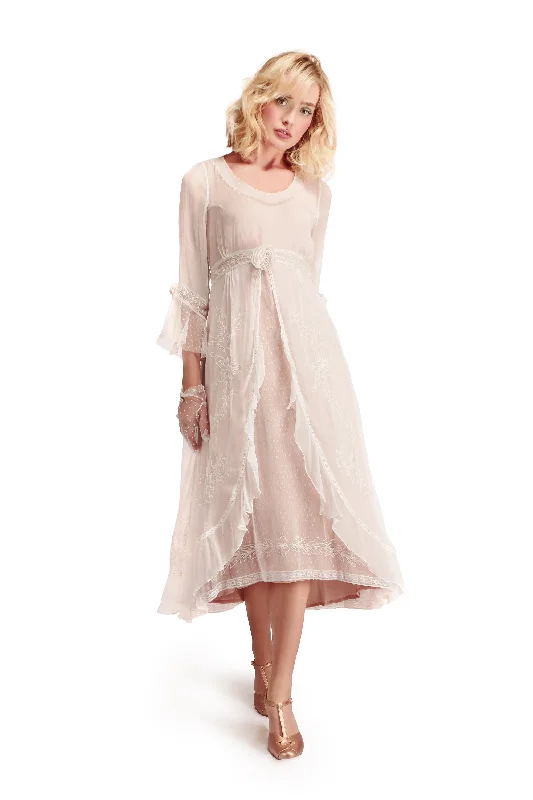 Dafna Skyline Blush Dress in Ivory by Nataya