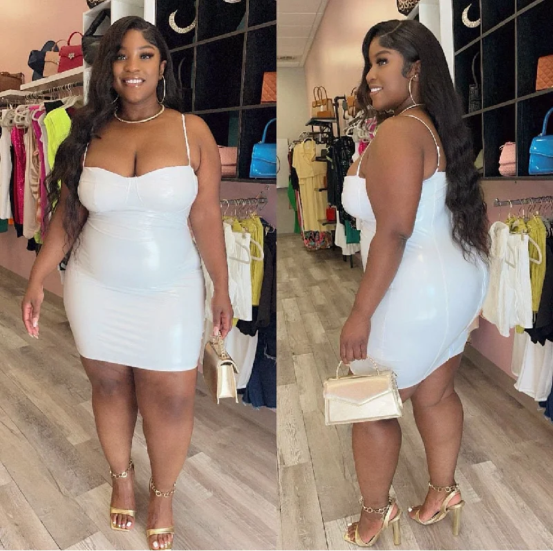 Issy Faux Leather Dress *Plus