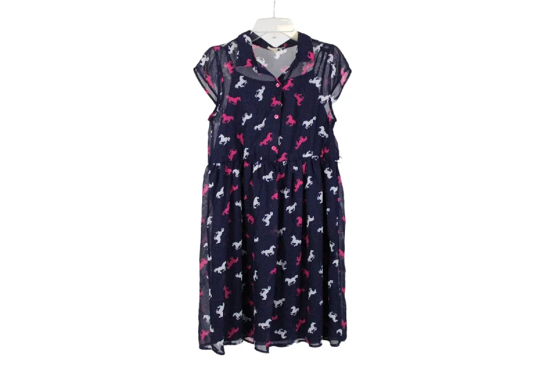 Faded Glory Horse Navy Blue Dress | 14/16