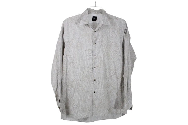 Ike Behar Neutral Paisley Dress Shirt | L