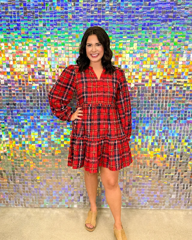 FINAL SALE Wonderland Dress - Red