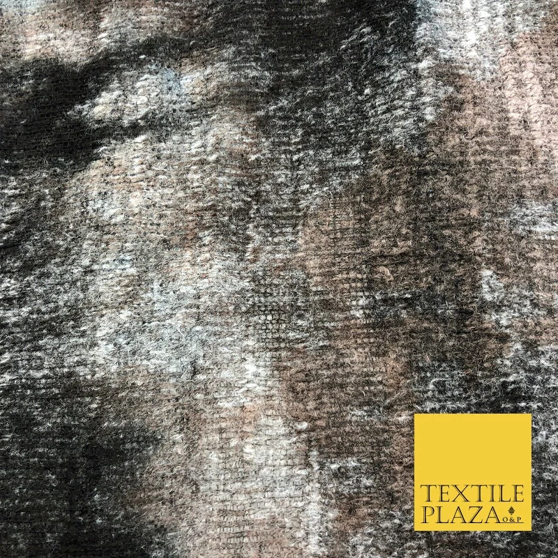 Weathered BROWN Soft Knit Fabric - Shabby Animal Tribal Costume Dress 58" - G906