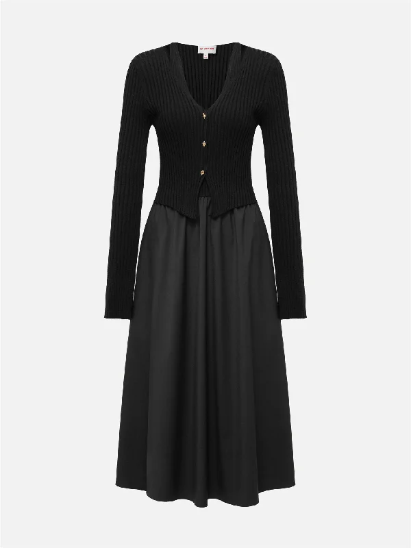 EP YAYING Faux Two-Piece Dress