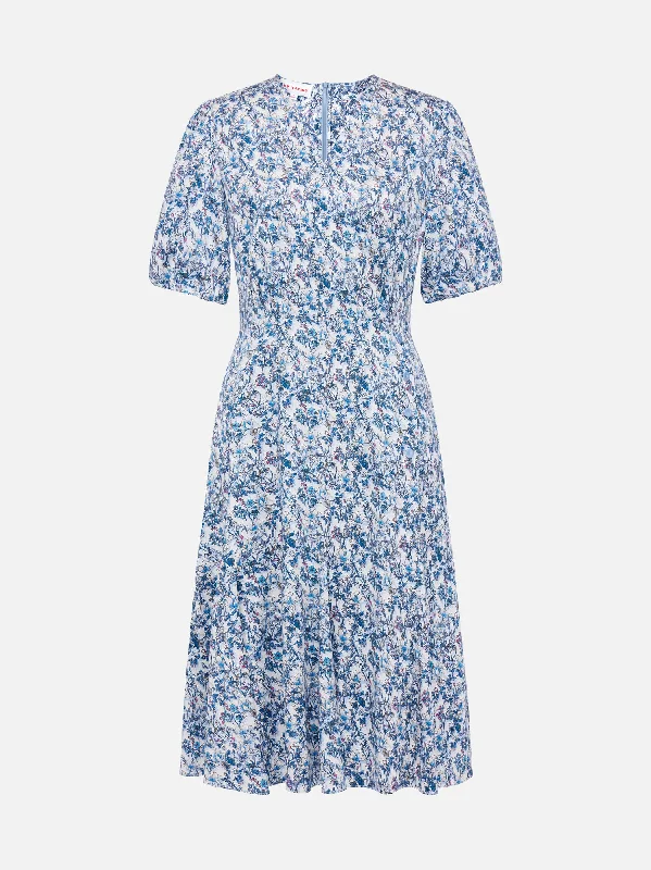 EP YAYING Silk Printed Dress