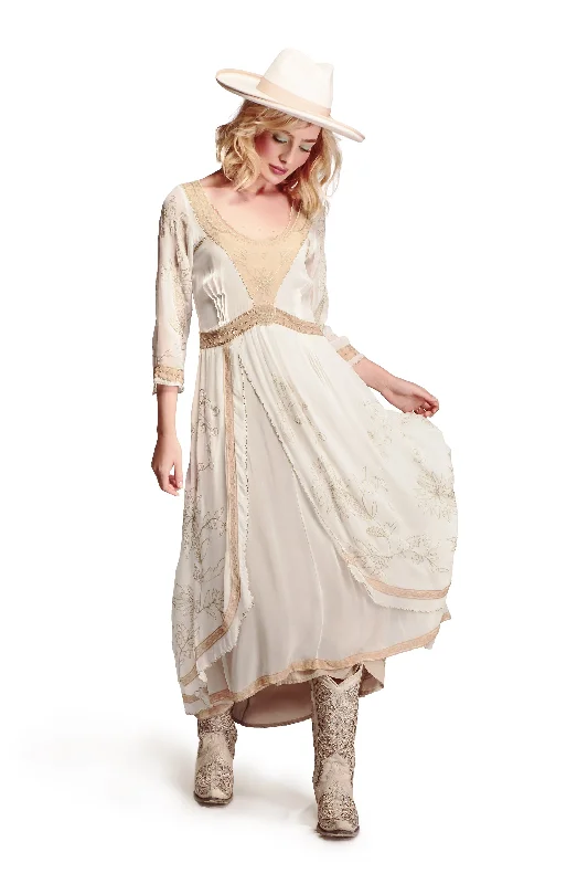 Edith Desert Oasis Dress in Ivory-Beige by Nataya