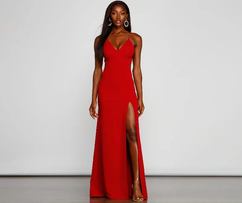 Jolie Formal High Charming Slit A-Line Dress