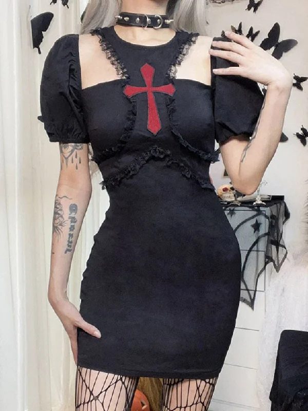 Puff Sleeve Chapel Dress