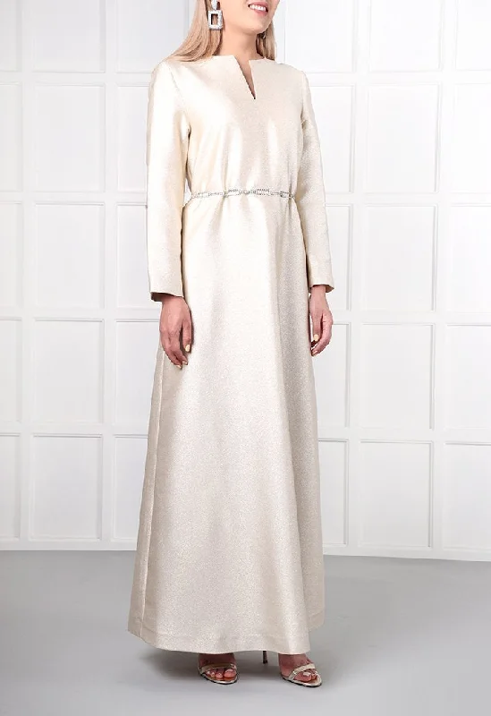 Choice A-Line Dress Beige