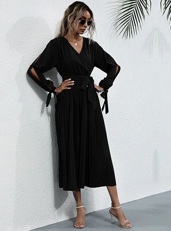 Lace-Up Waist Dress