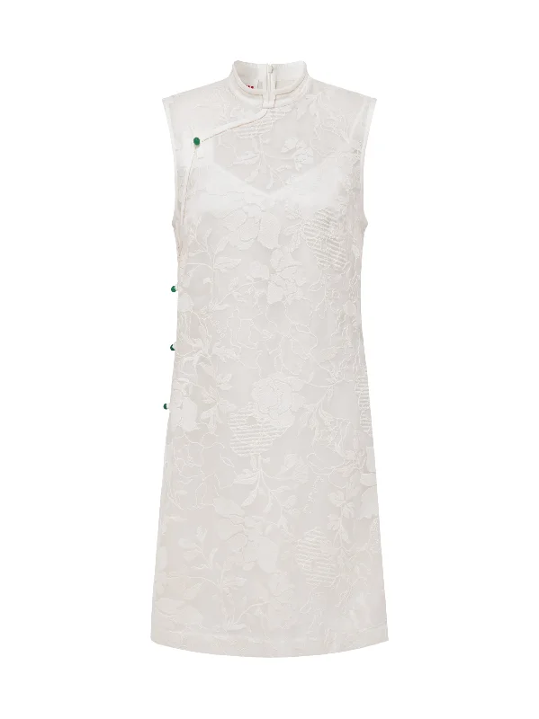 EP YAYING Silk Embroidered Dress