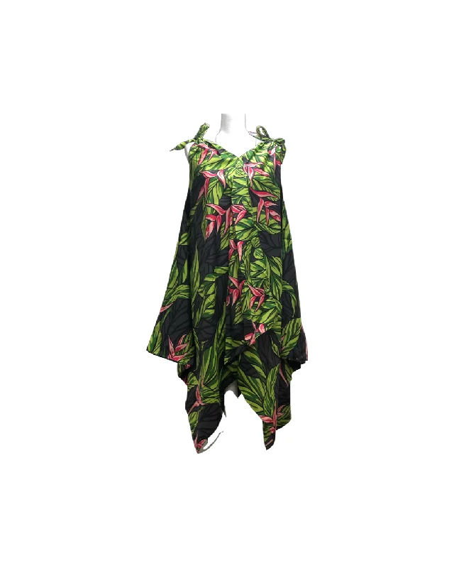 Cora Spearman Hawaii WOMENS Black Ginger Handkerchief Dress