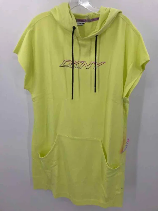 Pre-Owned DKNY Yellow Size Large Athletic Dress