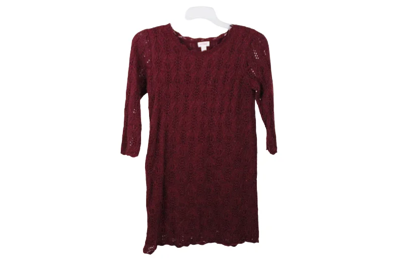 Cat & Jack Red Shimmer Knit Dress | 14/16