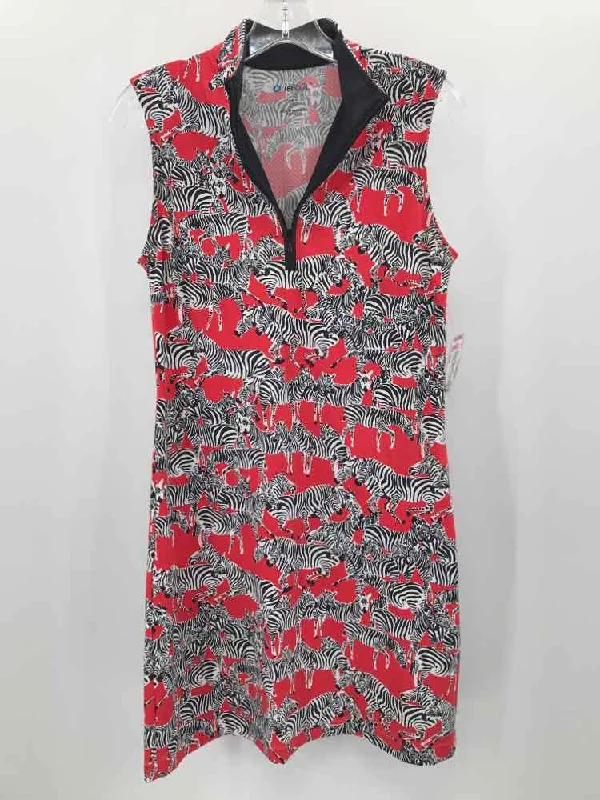 Pre-Owned Ibkul Red Size Small Printed Athletic Dress