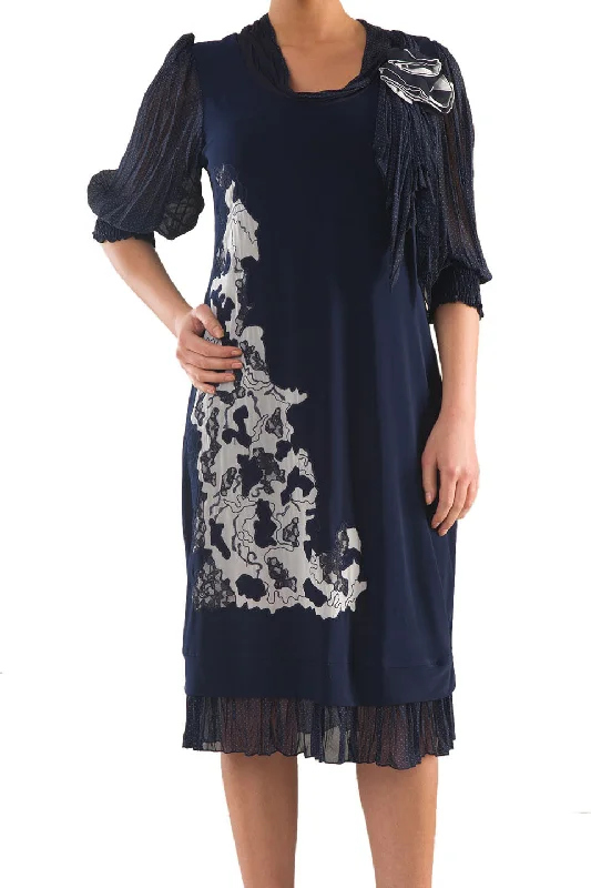La Mouette Women's Plus Size Embroidered Polka Dot Dress