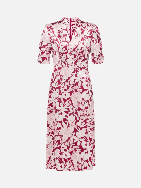 EP YAYING Silk Printed Dress
