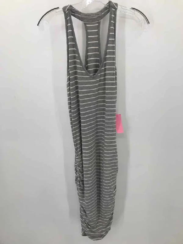 Pre-Owned Athleta Grey Size Small Stripe Athletic Dress