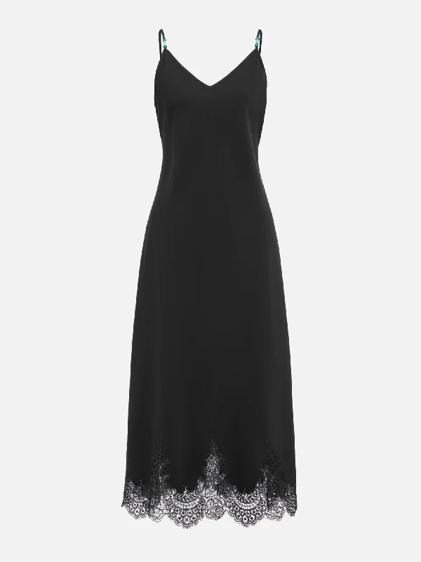 EP YAYING Black Suspenders Dress