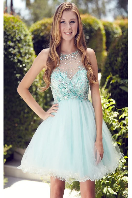 Cute Short Beaded Sparkly Mint Cap Sleeves Homecoming Dresses K135 Tunics Running lightweight