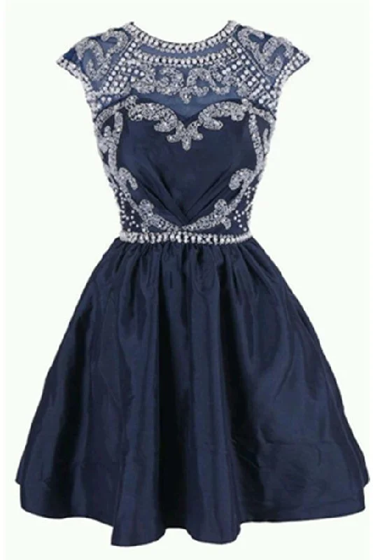 Beading Sparkly Short Modest Homecoming Dress For Teens K196 Tunics Prom sequined