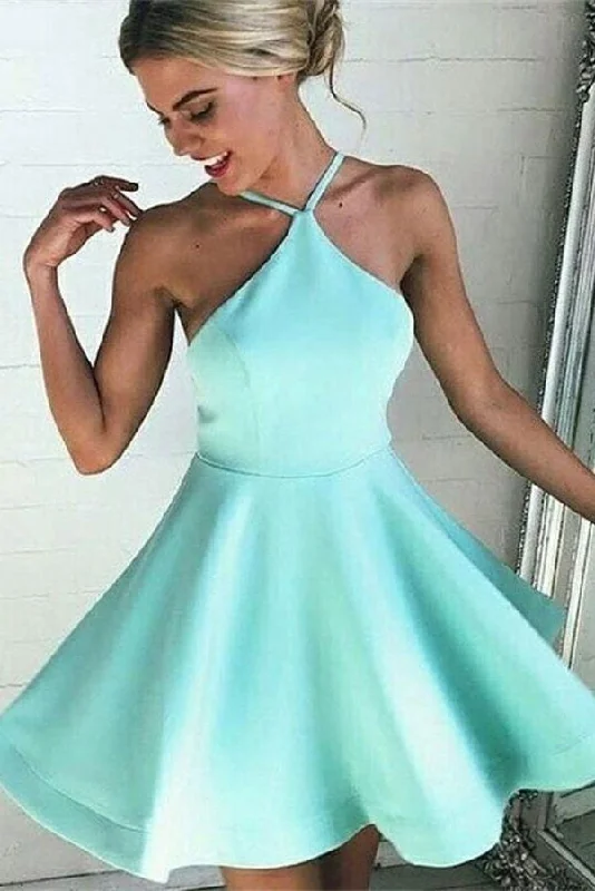 Charming Mint Simple Short Cheap Handmade Homecoming Dress K191 Tunics Fall fleece