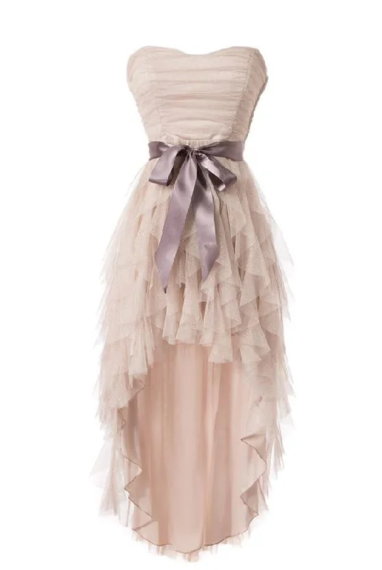 Simple Strapless Tulle Formal Homecoming Dress OK14 empire Waist empire