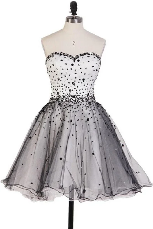 Classy Pretty Sweetheart Short Beading Cute Homecoming Dress K155 Tunics Polka dots