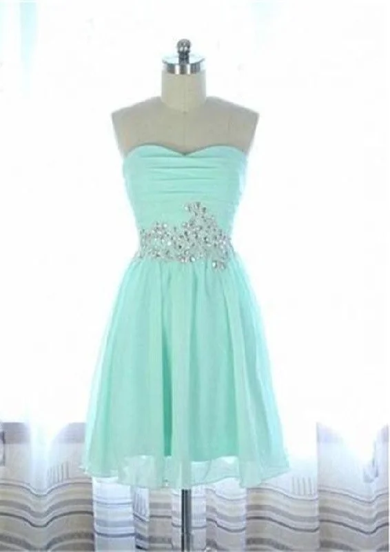 Elegant A Line Sweetheart Homecoming Dresses,Short Prom Dresses K165 Halter Neckline Beach