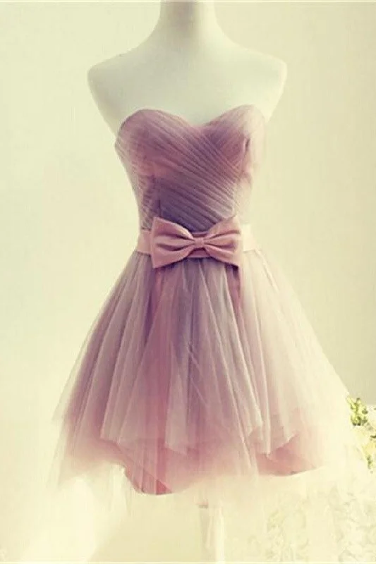 Elegant Sweetheart Cute Short Tulle Homecoming Dress For Girls K159 Tunic Top Casual