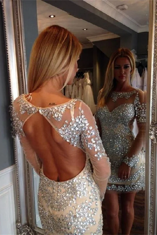Gorgeous Sheath Mermaid Beaded Sequin Shiny Sparkly Homecoming Dress K189 Tunics Exclusive limited
