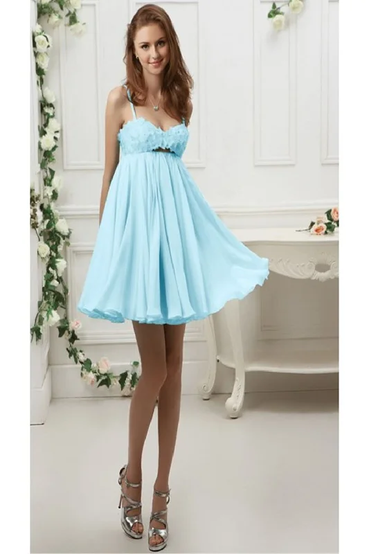 Pretty Spaghetti Straps Cute Simple Cheap Backless Homecoming Dress K50 Tunics Chic elegant