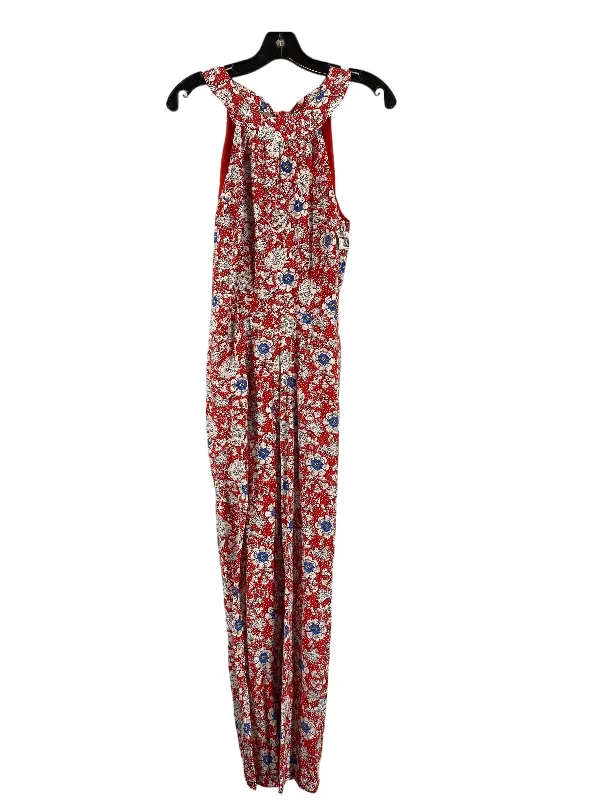 Red Jumpsuit Loft, Size 4 Tunics Polka dots