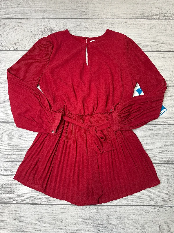 Red Romper Mod, Size M Tunics Long Elegant