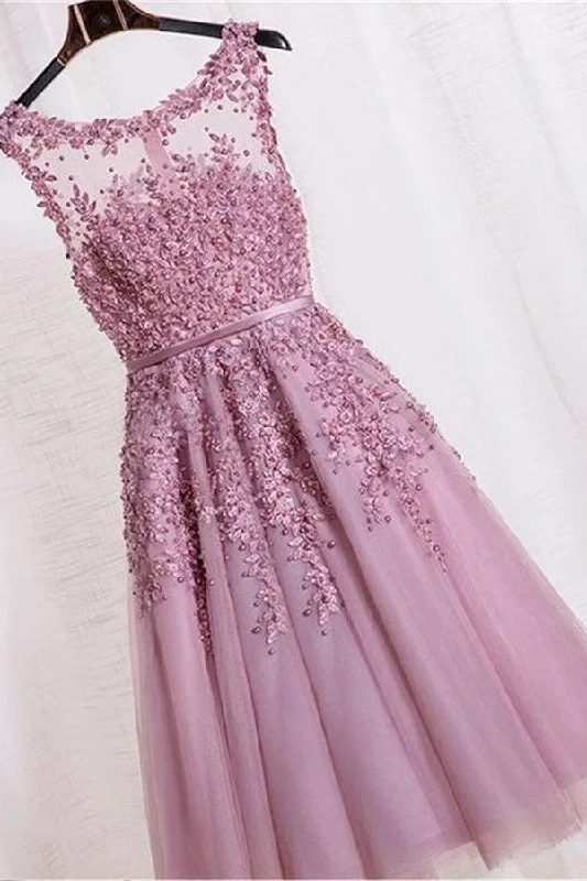 Sparkly Girly Lace Beading Handmade Short Pretty Homecoming Dress K177 Tunics Versatile all-occasion