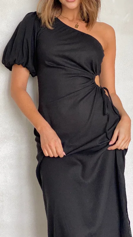 Suzie Midi Dress - Black Tunics Winter warm