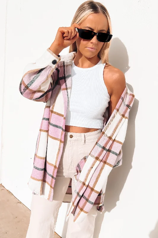 Conlan Shirt Pink Cozy Warm Stylish