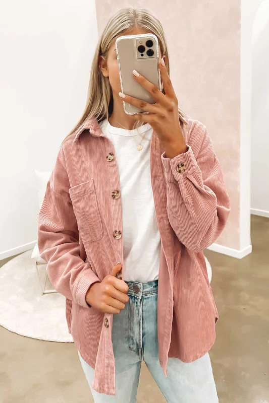 Dekota Shirt Pink Chenille Blend Fleece Blend Nylon Blend