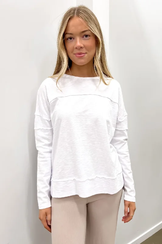 Jayne Throw On Top White Collared Crew Neck Turtle Neck