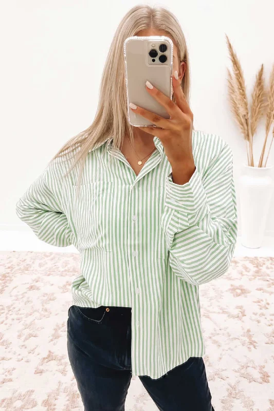 Magnolia Shirt Sage Chenille Brocade Lace