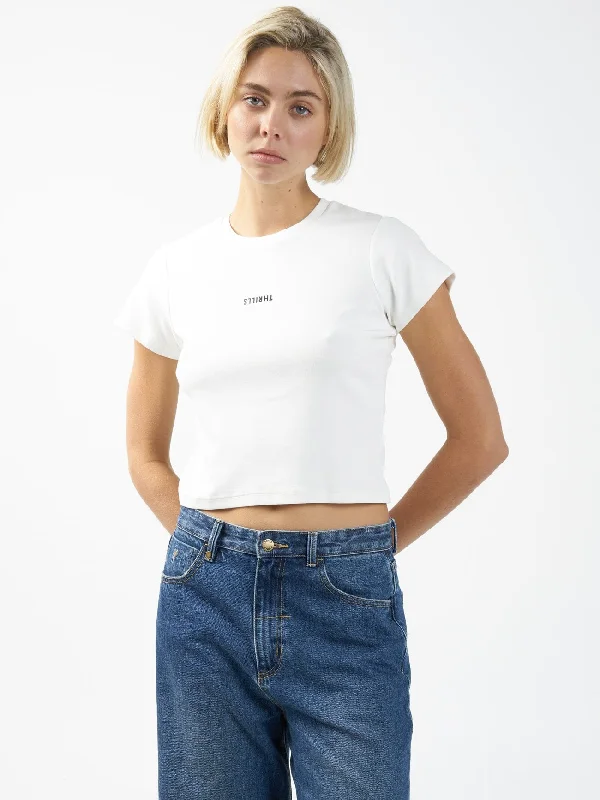 Minimal Thrills Mini Tee - Tofu Ribbed T-Shirt High Neck Heavyweight