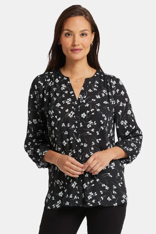 Pintuck Blouse - Primrose Path Nylon Fabric Polyester Fabric Spandex Fabric