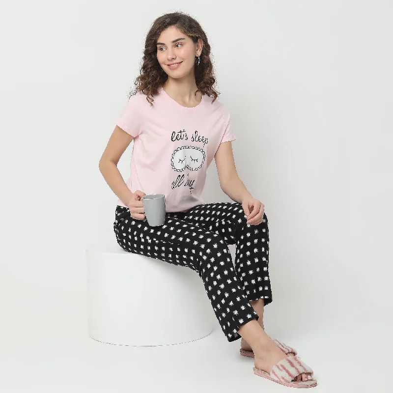 Regular Fit Graphic Lounge T-Shirt Casual Formal Business
